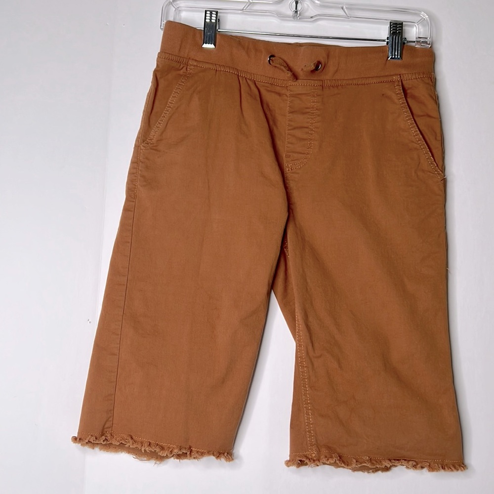 Buffalo David Bitton Boys Shorts Sz L(14-16) Slim Fit Copper Brown Stretch Waist